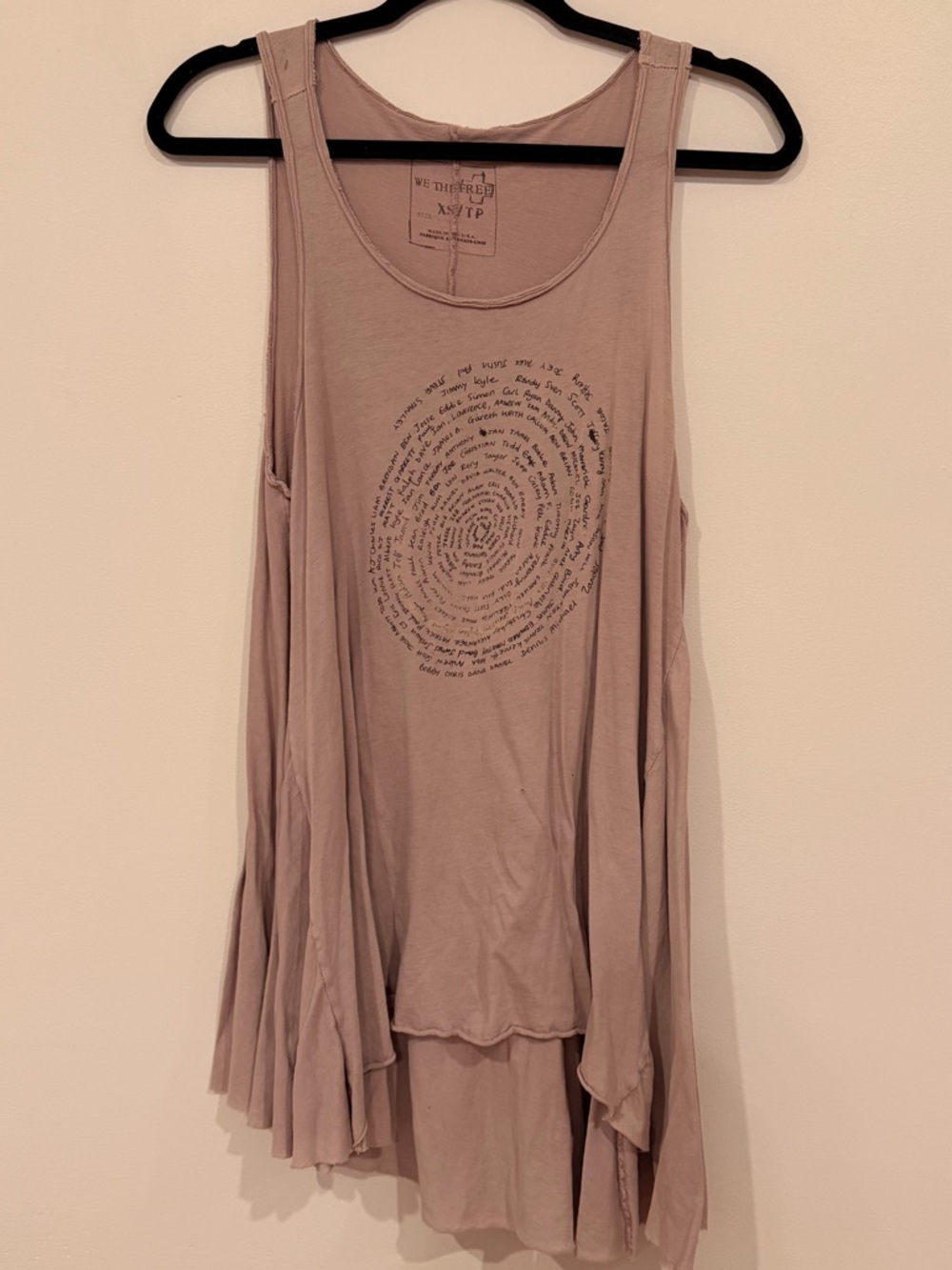 We The Free Lilac Tank Top with Name Swirl